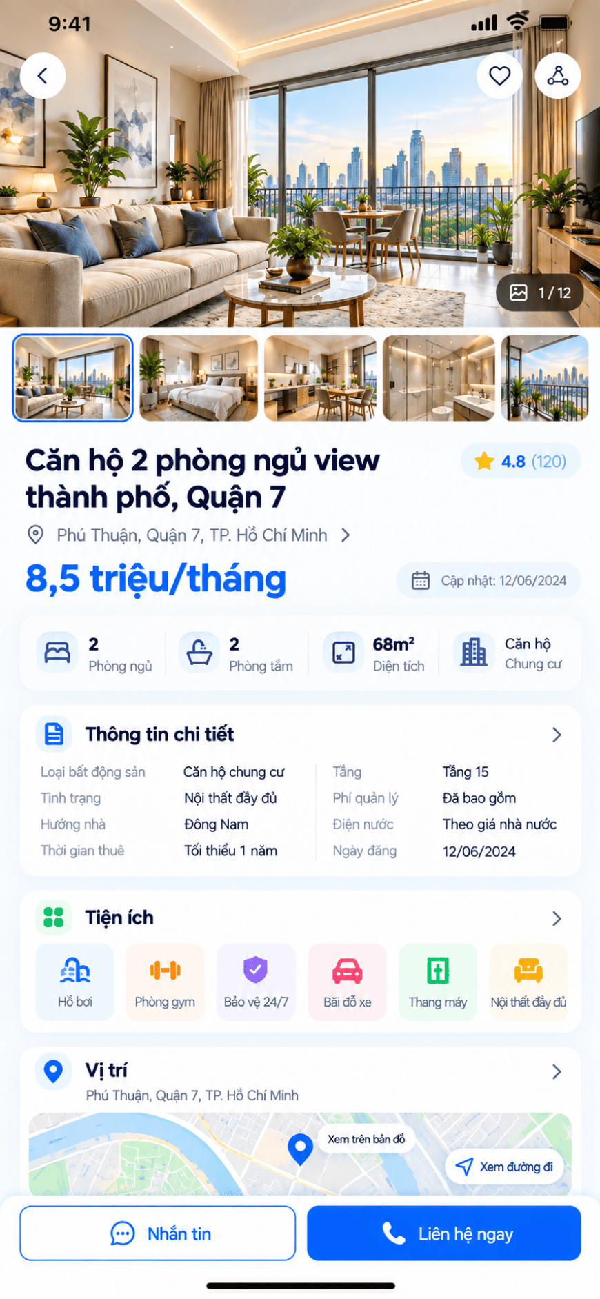 App cho thuê Nhà trọ / Văn phòng / Chung cư